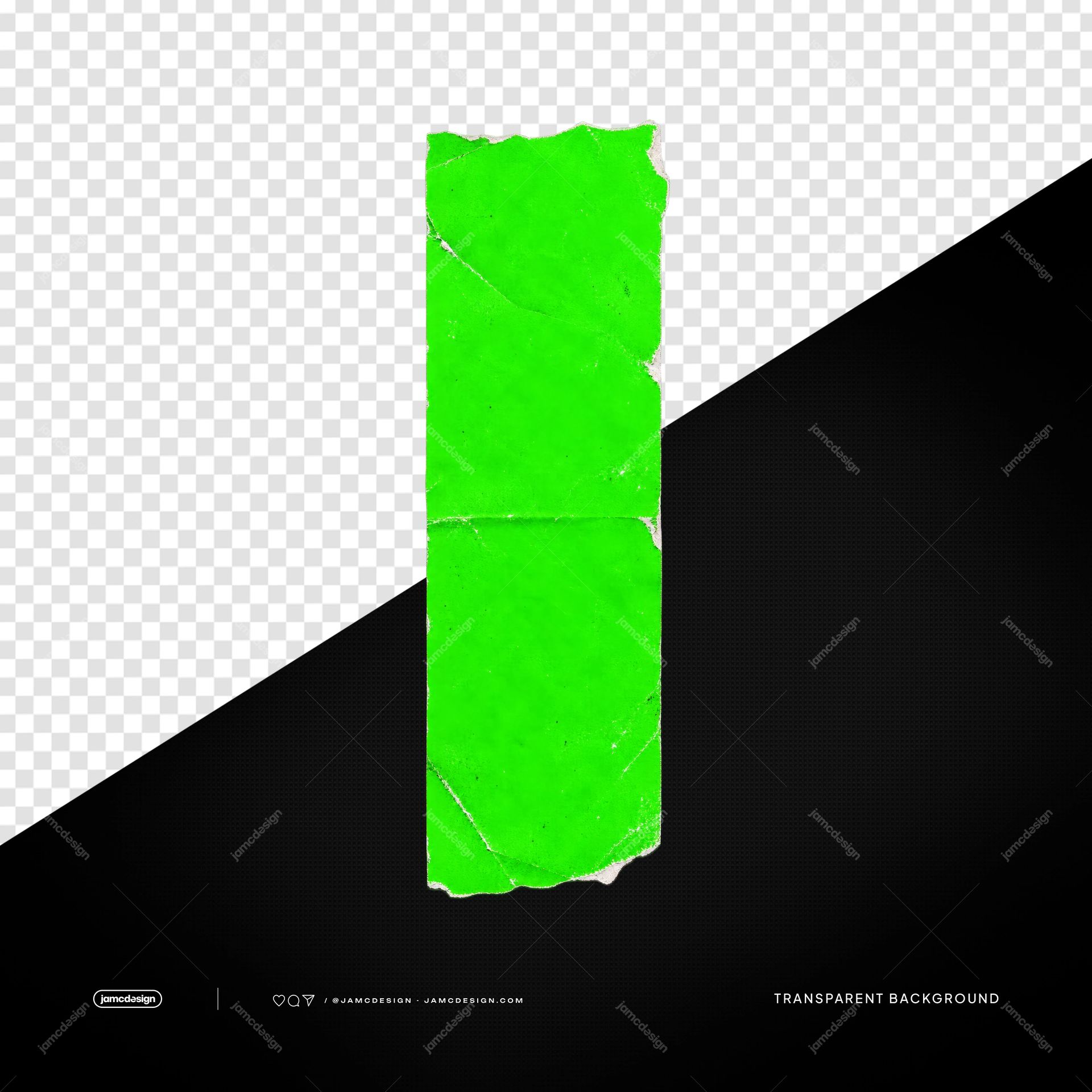 Etiqueta Vertical De Papel Rasgado Verde Neón PNG Transparente. Etiqueta de papel rasgado verde neón suministrada como un objeto PNG transparente