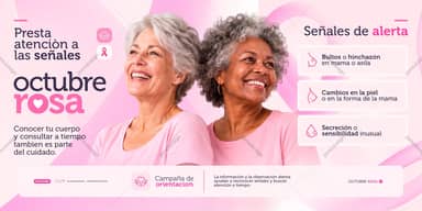 Breast Cancer Warning Signs Flyer Template PSD