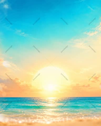 Ocean Sunset Background PNG