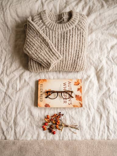 Cozy Autumn Flat Lay With Knit Sweater And Book
