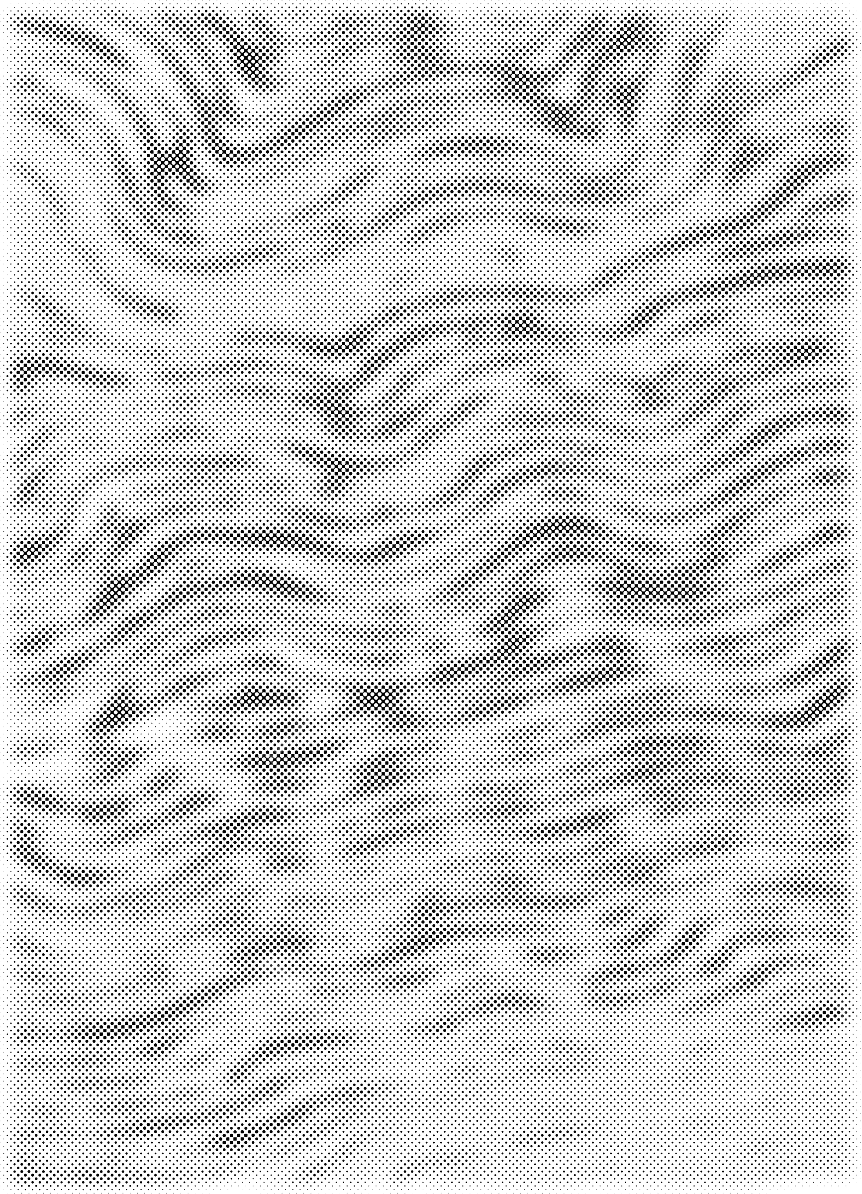 Monochrome Woven Grid Wave Texture PNG. Download this PNG texture featuring a fine black and gray woven dot grid distorted into flowing optical waves