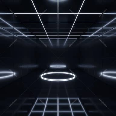 Dark Futuristic Grid Room Background