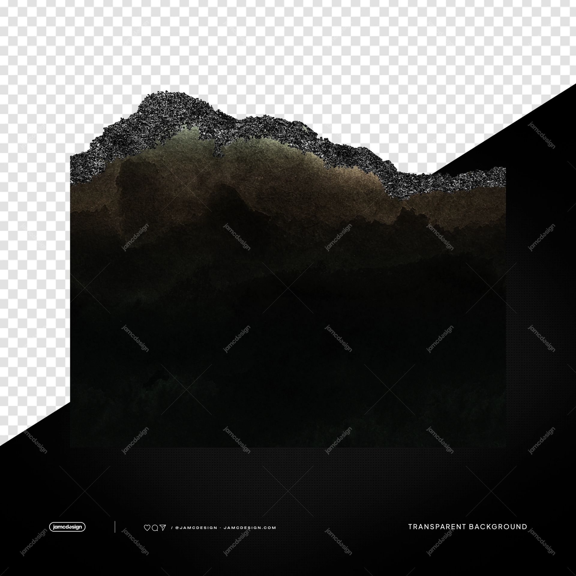 Black Torn Paper Edge Rough Dark Texture PNG Transparent. Black torn paper edge supplied as a PNG transparent object, showing a broad dark strip with a jagged