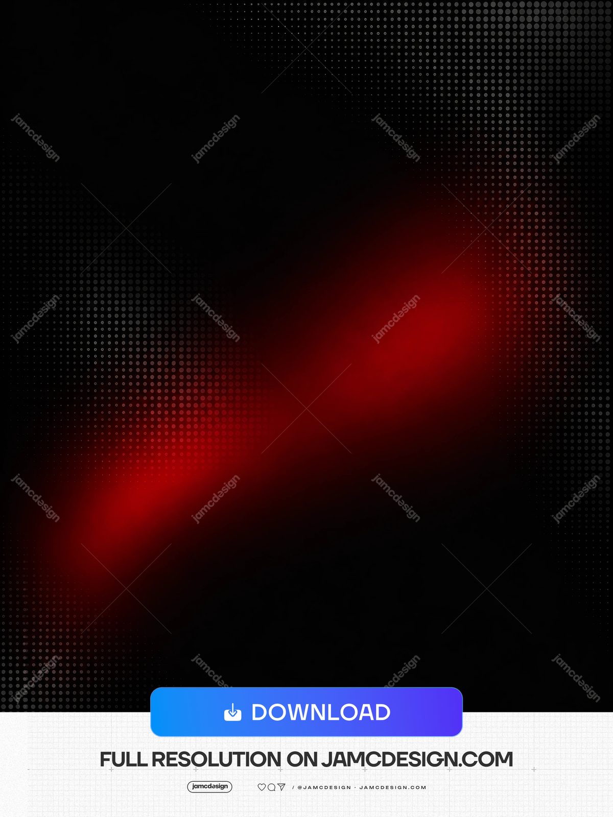Black And Red Halftone Gradient Background PNG. Download this PNG background featuring a black and red gradient, a soft diagonal glow and dense halftone dots — Additional preview
