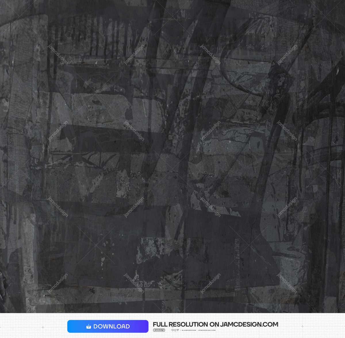 Dark Poster Scrap Collage Texture. This dark JPG texture combines overlapping poster scraps, rough marks and faded graffiti in a distressed monochrome collage — Additional preview