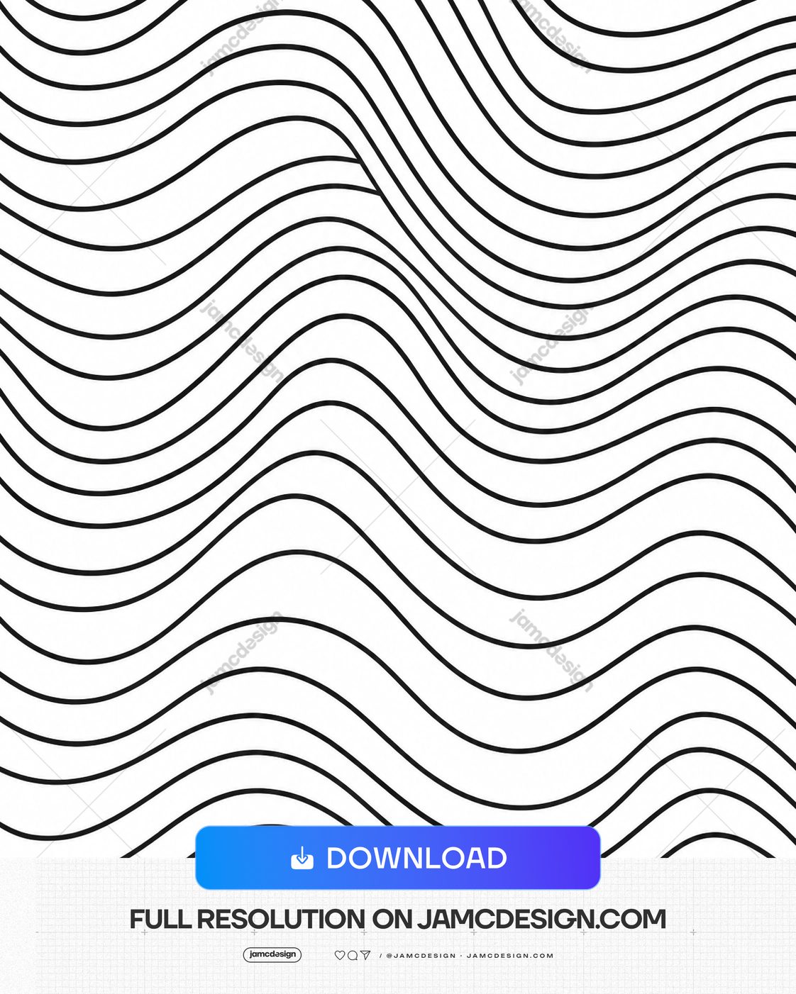 Abstract Black And White Wavy Lines Background. Black and white wavy lines pattern supplied as a PNG — Additional preview