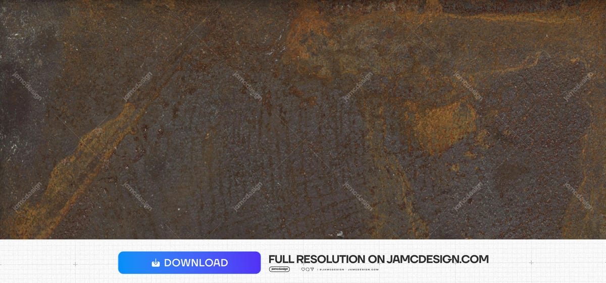 Weathered Brown Rusted Metal Texture. A JPG metal texture with weathered brown and rusty orange mottling — Additional preview