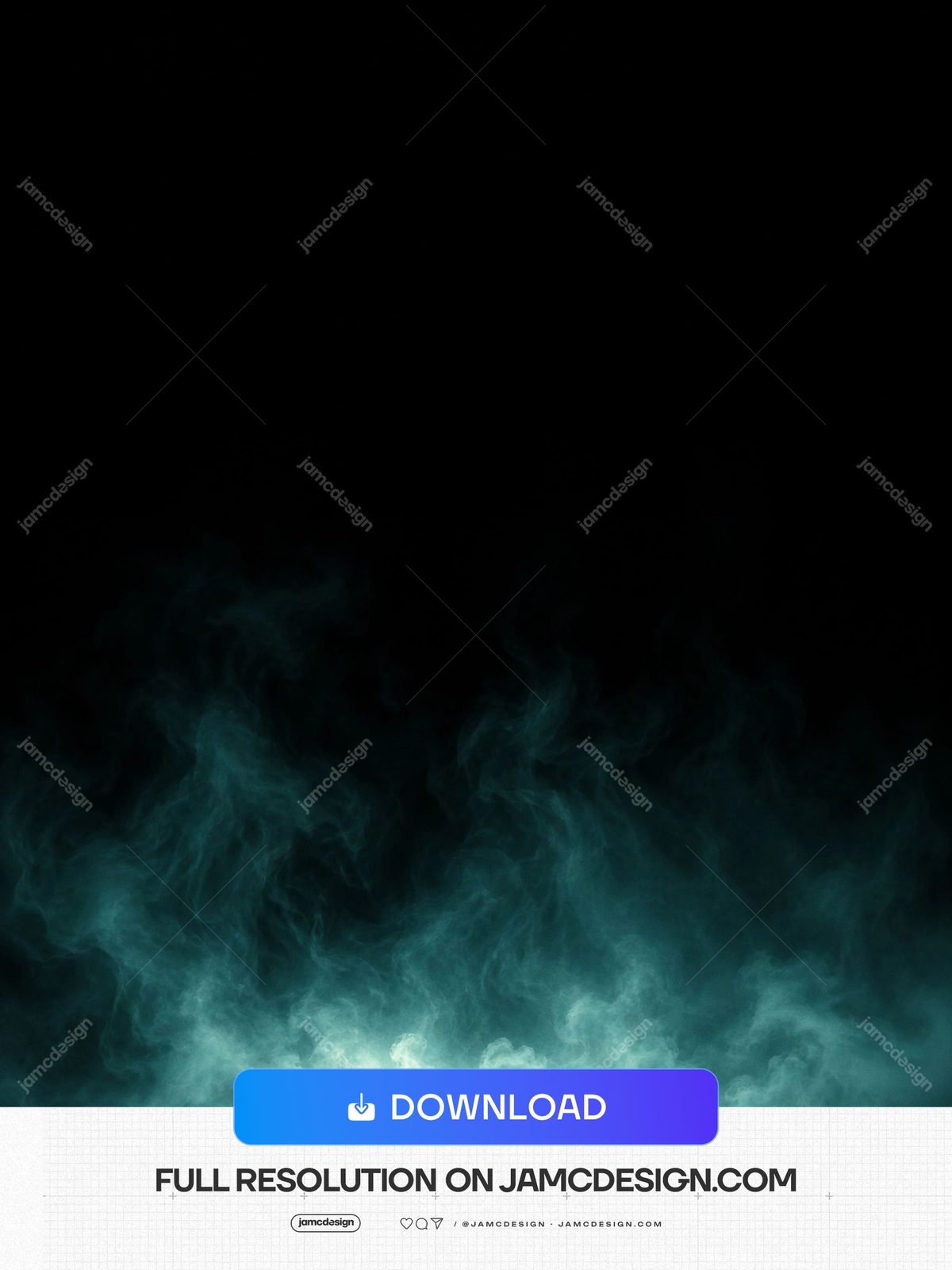Subtle Teal Mist Horizon Dark Background Vertical Cyan Smoke Glow. JPG overlay texture featuring a dark teal mist horizon — Additional preview