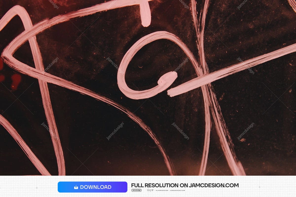 Abstract Pink Painted Line Texture. This JPG texture features loose pink painted lines and loops across a dark, distressed surface — Additional preview