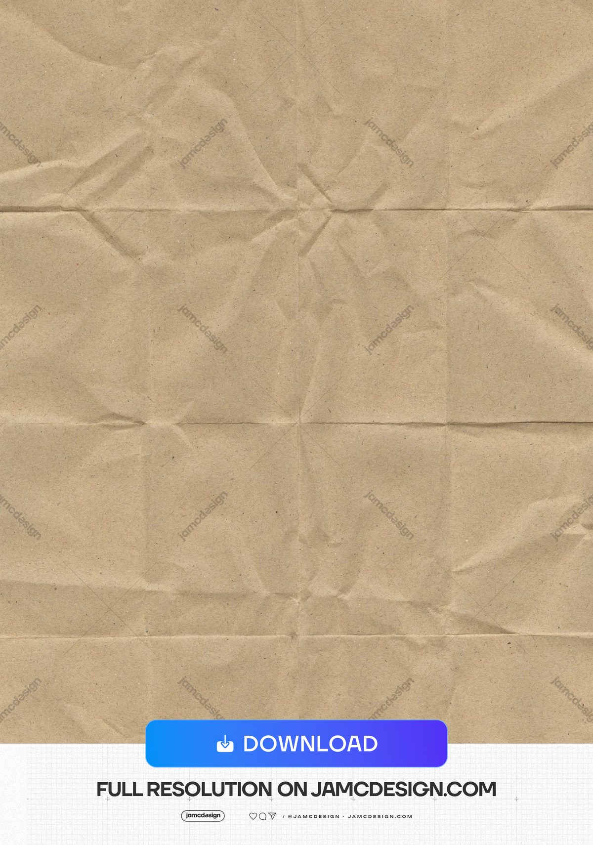 Tan Folded Paper Texture Background. Download this JPG paper texture, showing tan folded and creased paper with a fine fibrous grain — Additional preview