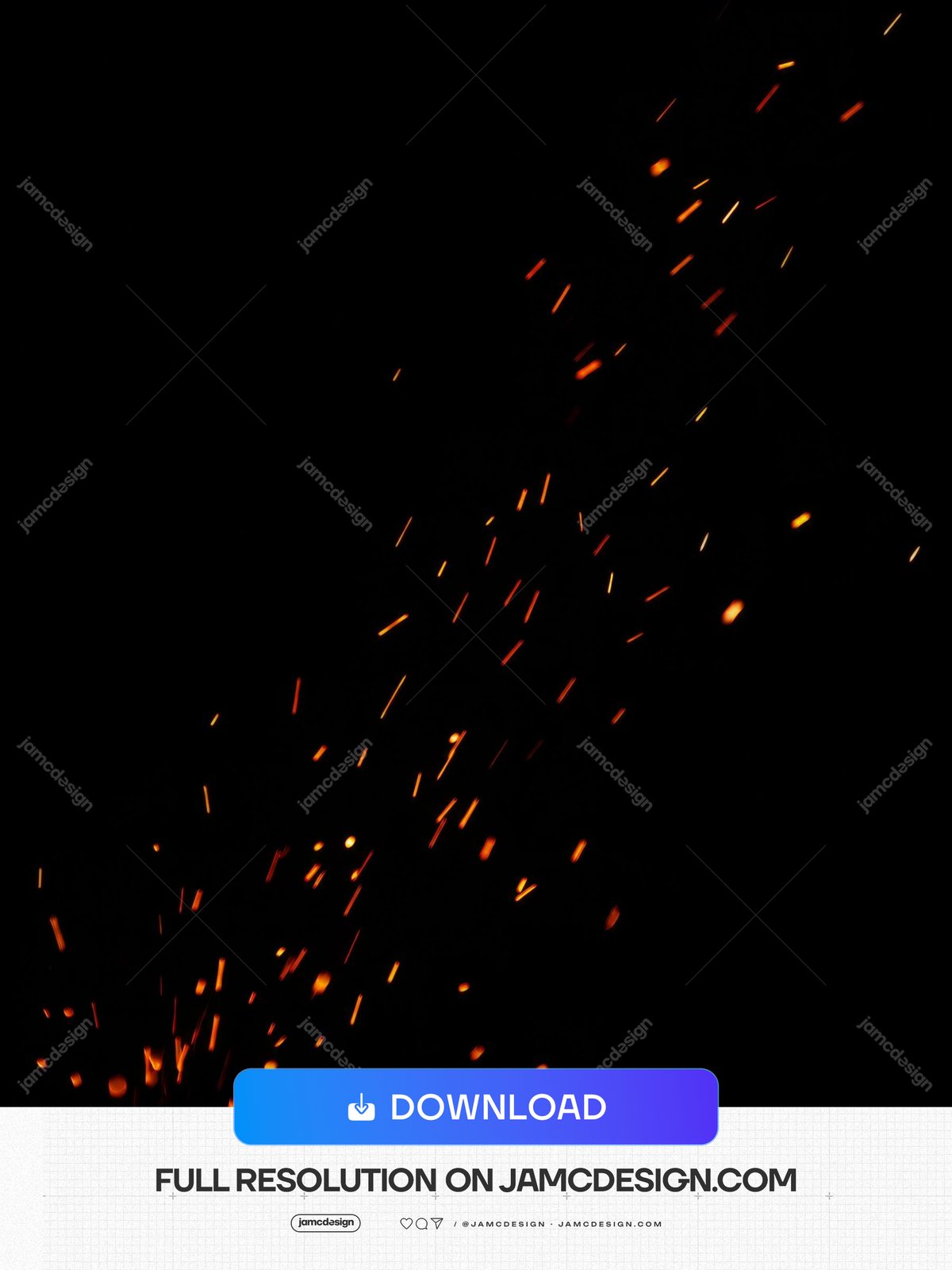 Glowing Orange Ember Sparks Rising On Black Background Texture. JPG texture showing glowing orange and red ember sparks rising through a deep black background — Additional preview