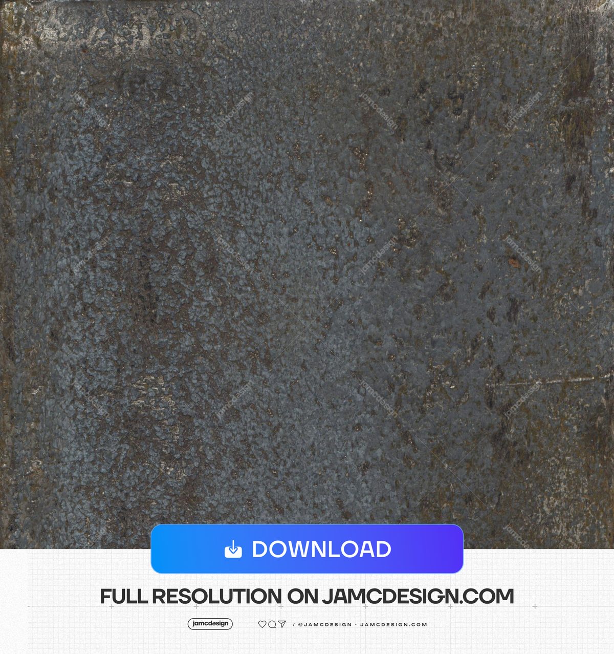 Weathered Blue-Gray Metal Texture. This JPG metal texture has a mottled blue gray patina, rough distressed marks and subtle brown staining — Additional preview