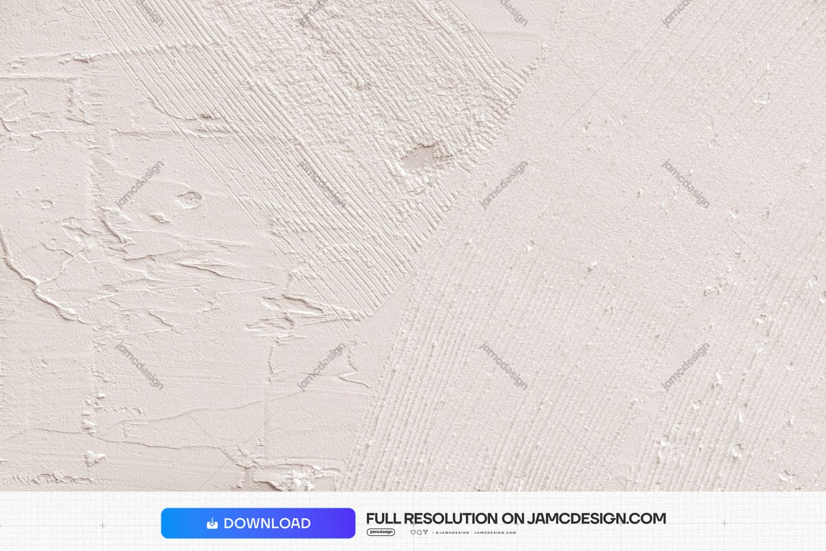 White Plaster Texture With Raised Ridges. This JPG texture shows a bright white stucco surface with raised plaster ridges, scrape marks and fine grain — Additional preview