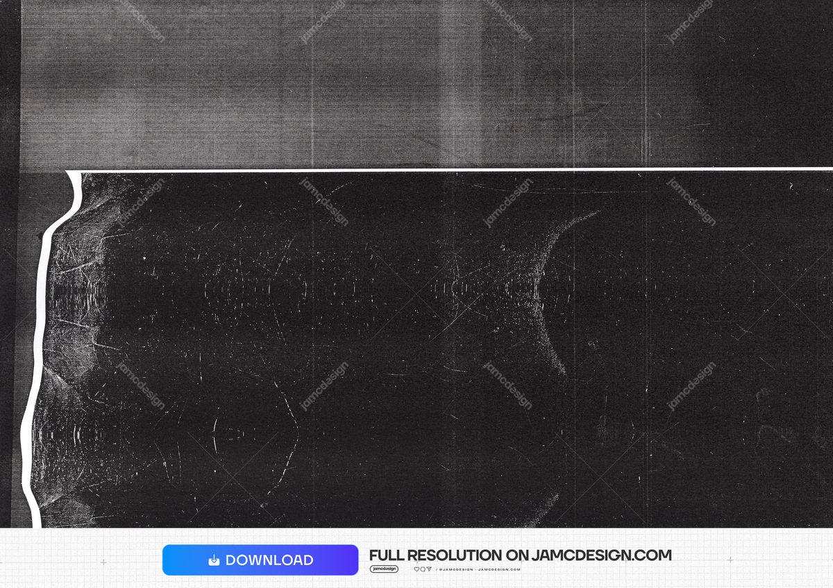 Scratched Film Texture With Torn White Edge. Download this JPG texture of a distressed monochrome film edge, with a dark scratched surface — Additional preview