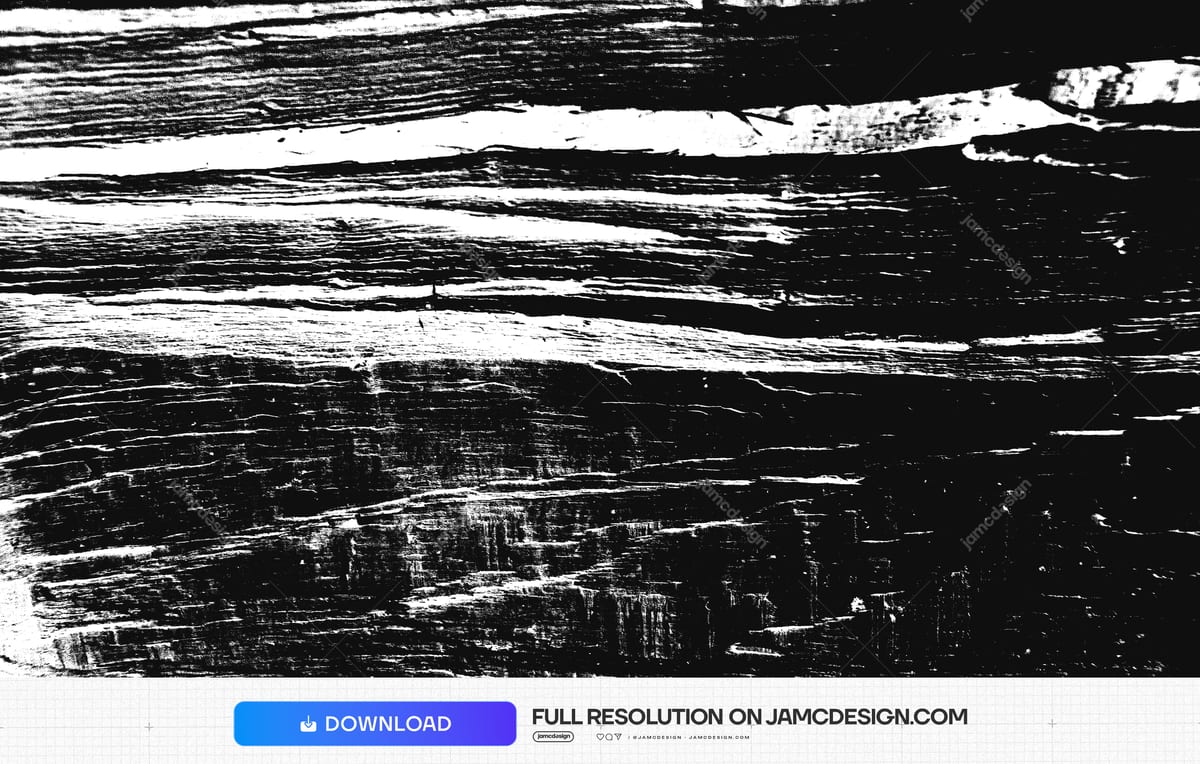 Black And White Brush Stroke Texture PNG. This black and white PNG texture features rough brush strokes and irregular streaks — Additional preview