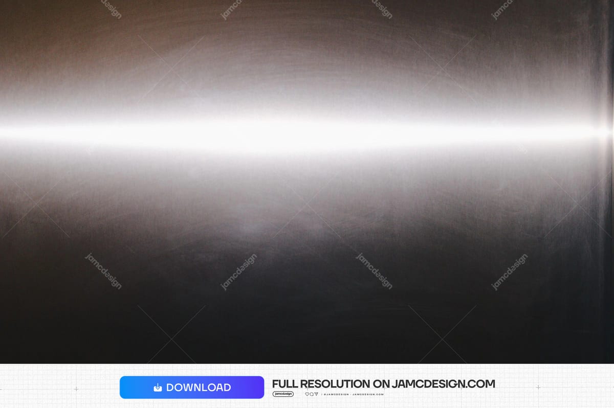 Brushed Metal Texture With White Horizontal Lens Flare. This JPG texture pairs a brushed dark metallic surface with a brilliant white lens flare band across — Additional preview