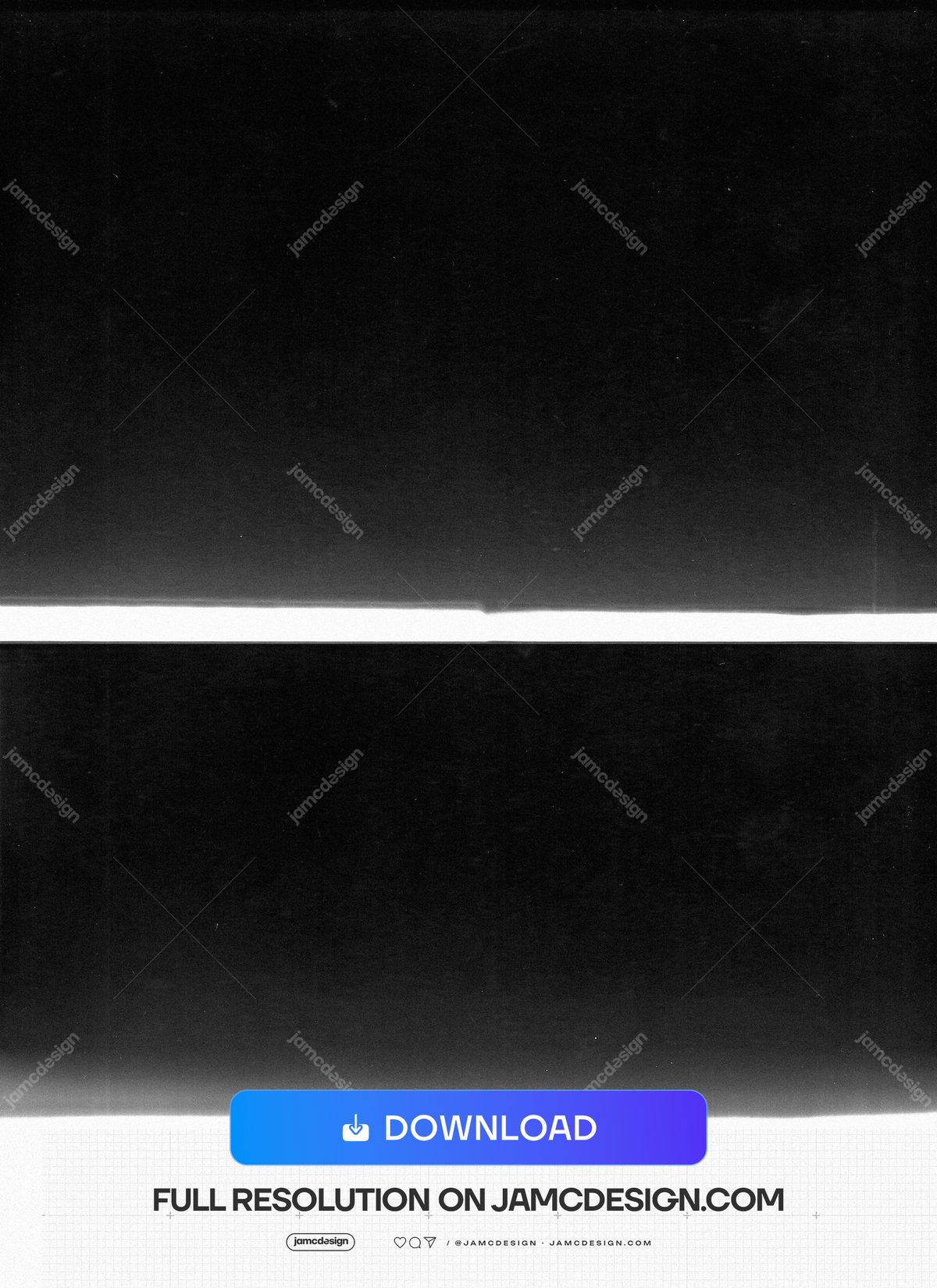 Dark Grainy Texture With Two White Bands. This monochrome JPG texture pairs two bright, uneven parallel bands with broad, softly grainy black areas — Additional preview