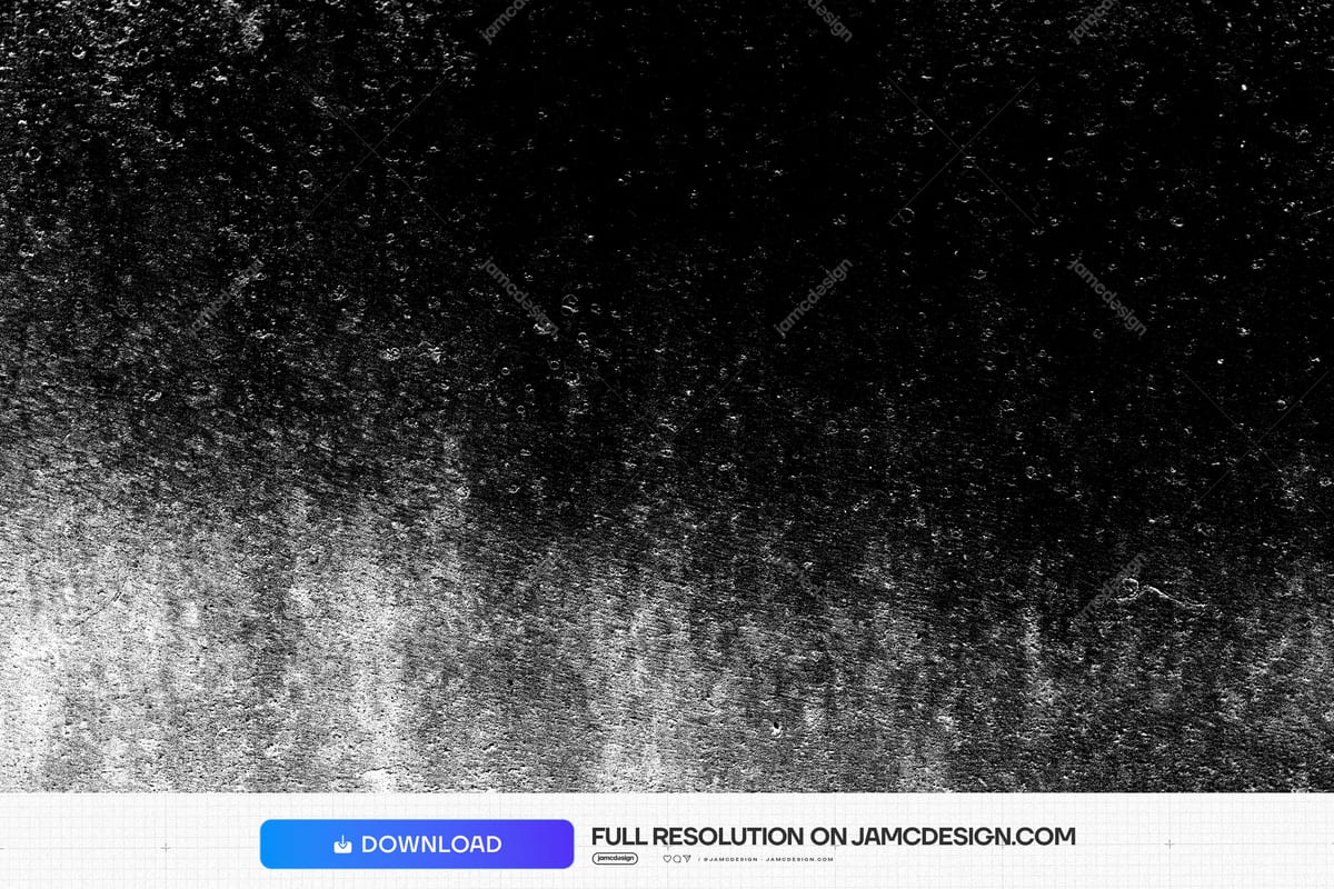 Monochrome Wall Texture With Worn Lower Band PNG. This distressed PNG wall texture has a monochrome surface, dense grain and scattered scratches — Additional preview