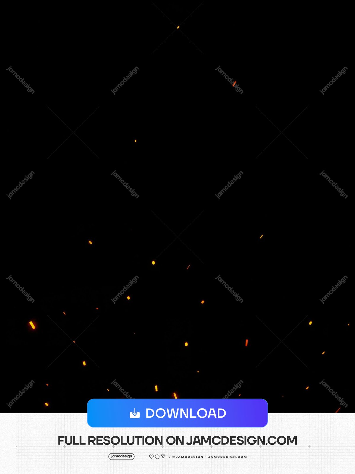 Dense Orange Spark Burst On Black Background Texture. JPG texture showing scattered orange sparks rising through a deep black field — Additional preview