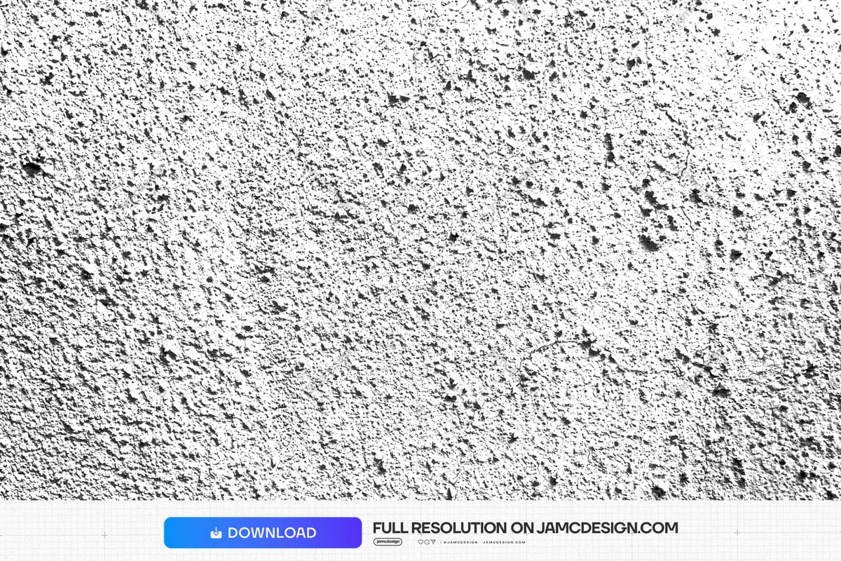 Rough Pitted Plaster Texture PNG. This PNG texture shows a rough white and gray plaster surface with dense pits and dark speckles — Additional preview