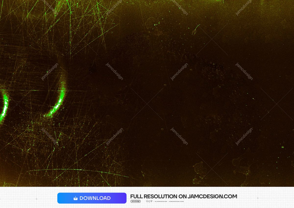 Dark Texture With Green Light Leaks. This JPG texture combines olive green light leaks, scattered dust and fine scratches across a dark surface — Additional preview