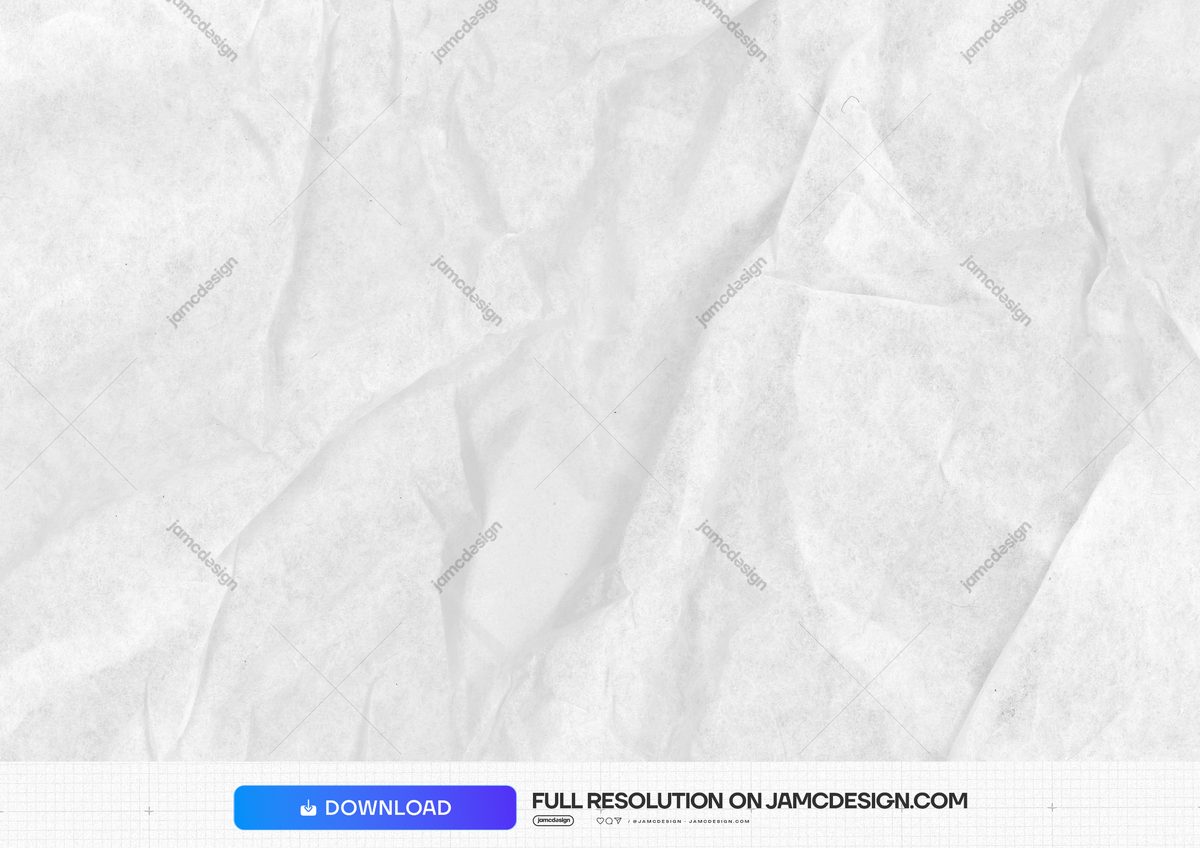 White Paper Texture With Soft Wrinkles. This JPG texture shows soft white paper with broad crumples — Additional preview