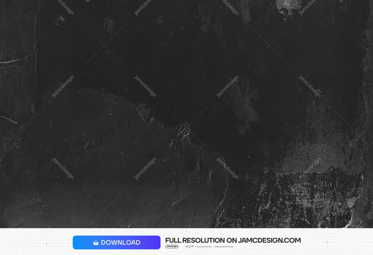 Black Distressed Grunge Texture. Download this dark monochrome grunge texture JPG, with a distressed black surface, irregular scratches and worn edge marks — Additional preview