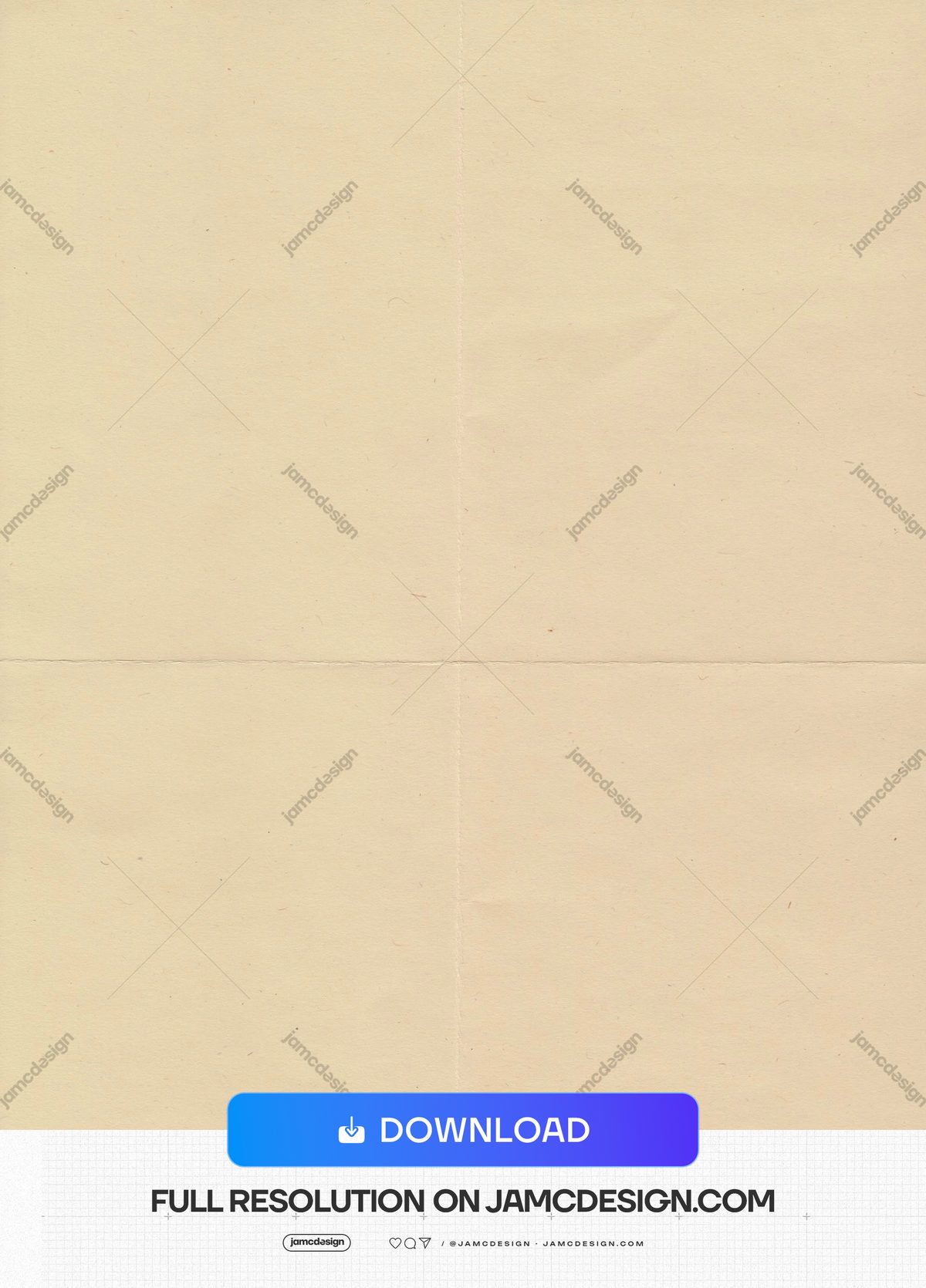 Cream Paper Texture With Faint Fold Lines. Download this JPG paper texture with a warm cream tone, faint fold lines and subtle surface specks — Additional preview