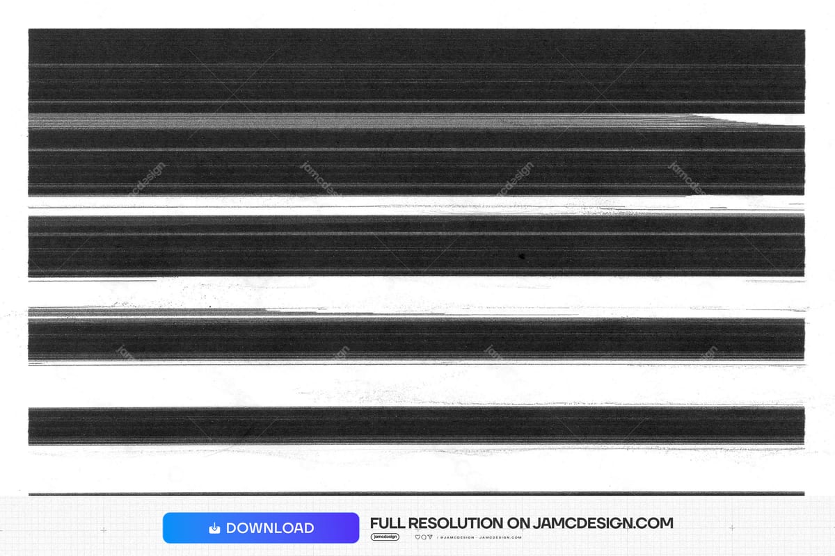 Black Horizontal Brush Stripe Texture. This JPG texture features rough black brush stripes separated by white gaps, with fine grain and uneven edges — Additional preview