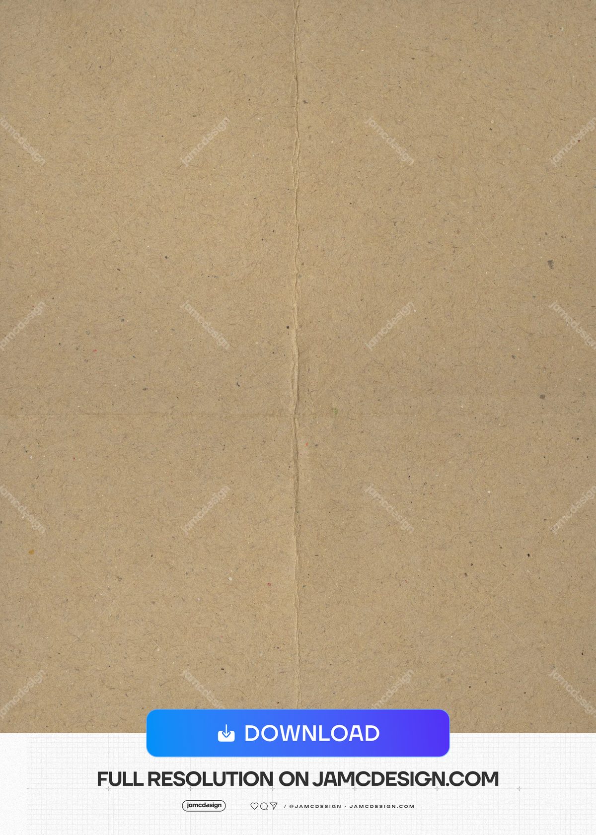 Speckled Tan Paper Texture With Vertical Crease. This JPG paper texture has a tan, softly speckled surface and a single crease — Additional preview