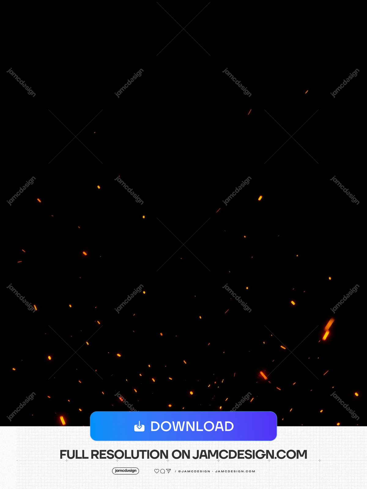 Subtle Floating Sparks On Black Orange Ember Glow Background Texture. JPG texture showing sparse orange sparks floating upward against a deep black background — Additional preview