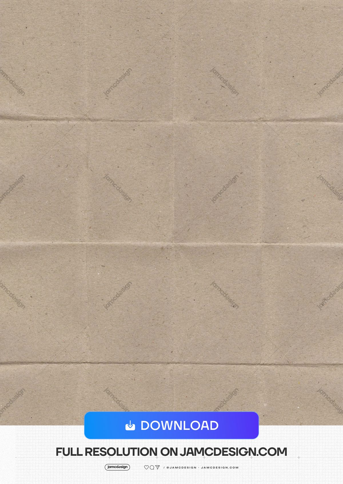 Beige Paper Texture With Horizontal Folds. This JPG paper texture shows a muted tan, grainy surface crossed by fold creases — Additional preview