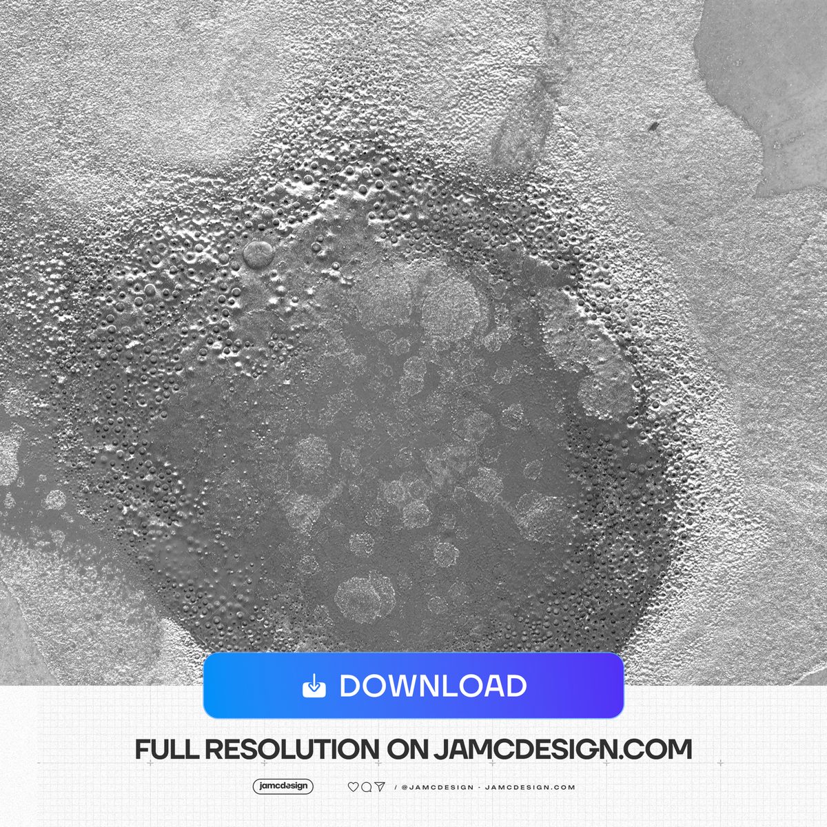 Concrete Texture With A Broad Pitted Circle PNG. This PNG concrete texture shows a broad round, pitted area in mottled gray — Additional preview