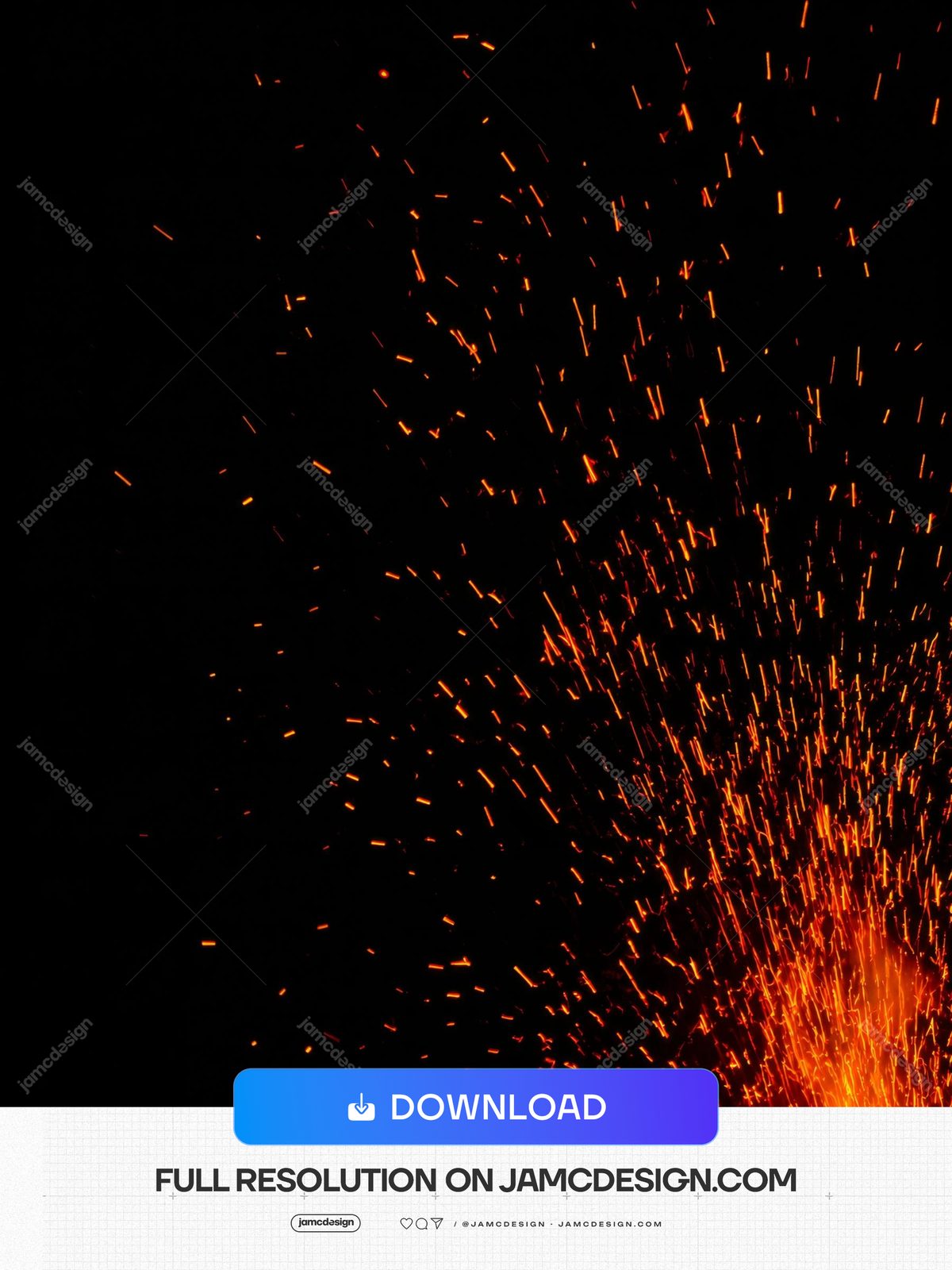 Scattered Orange Sparks On Black Background Texture. JPG texture showing hundreds of bright orange sparks bursting from the lower right against a deep black — Additional preview