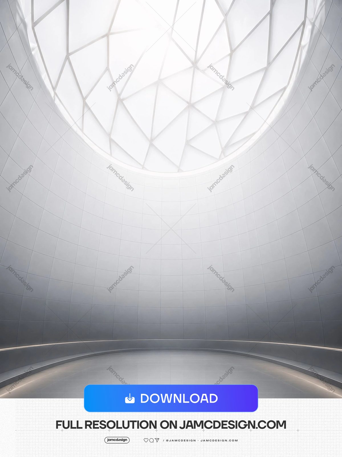 Fondo De Interior Moderno Futurista En Blanco Con Claraboya Geométrica JPG. Fondo de interior futurista blanco en formato JPG — Vista previa adicional