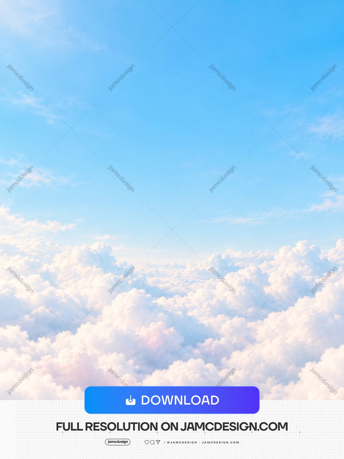 Fondo PNG De Cielo Azul Con Nubes Rosadas. Un fondo de cielo realista en PNG muestra un cielo azul despejado sobre nubes suaves de color rosa y blanco — Vista previa adicional