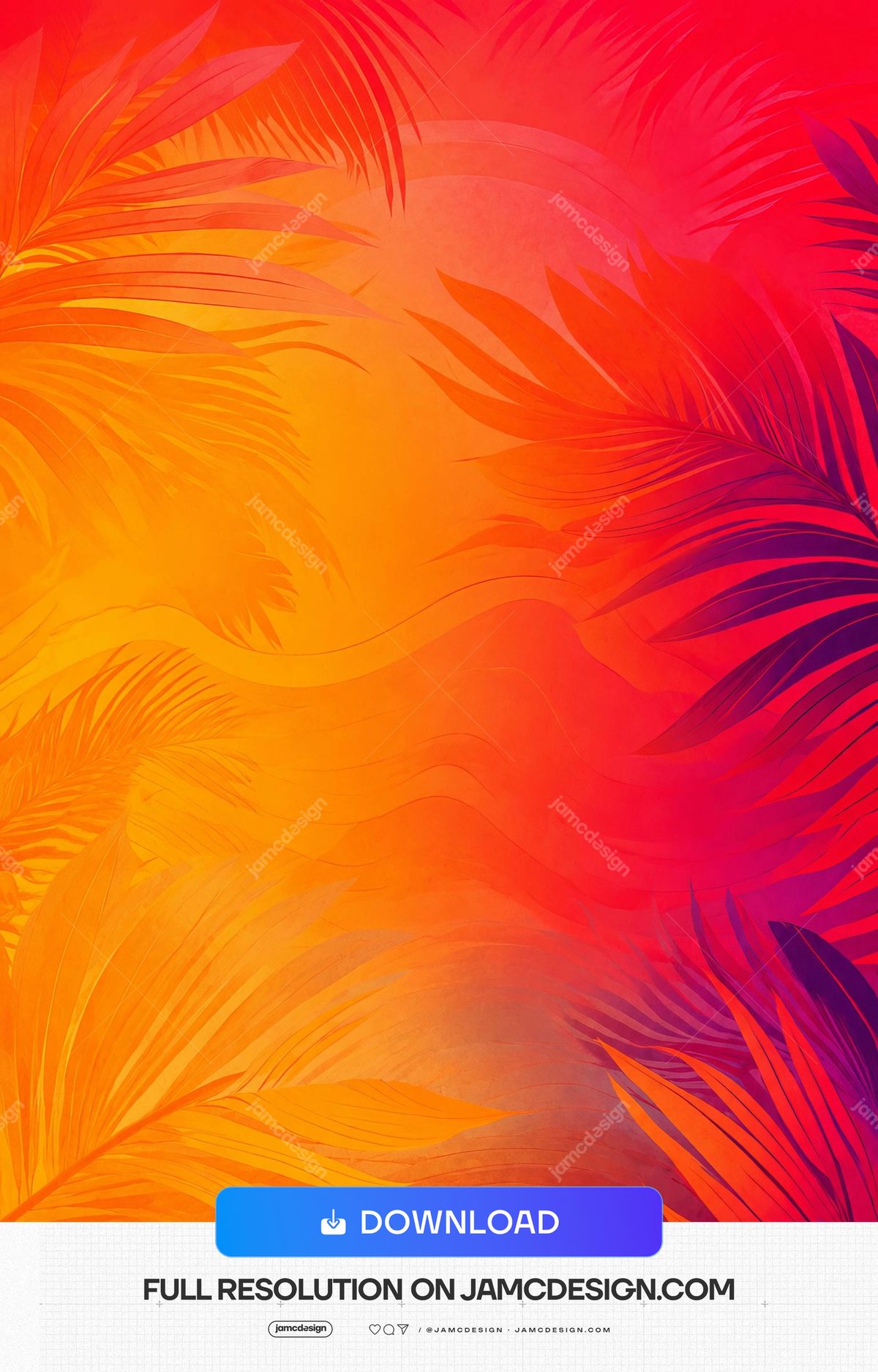 Fond Dégradé Jungle Tropicale Au Coucher Du Soleil. Fond de coucher de soleil tropical fourni en JPG — Aperçu supplémentaire