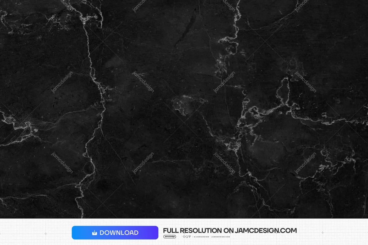Dark Marble Vein Texture Background. This JPG texture shows a dark marble surface with branching pale veins and fine cracks — Additional preview