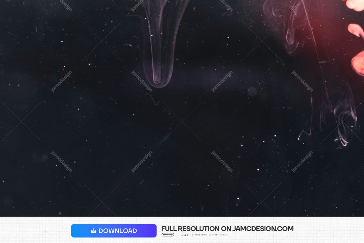 Textura De Tinta Oscura Con Reflejo De Luz Rosa. Esta textura JPG muestra finas volutas de tinta morada que flotan sobre una superficie casi negra — Vista previa adicional