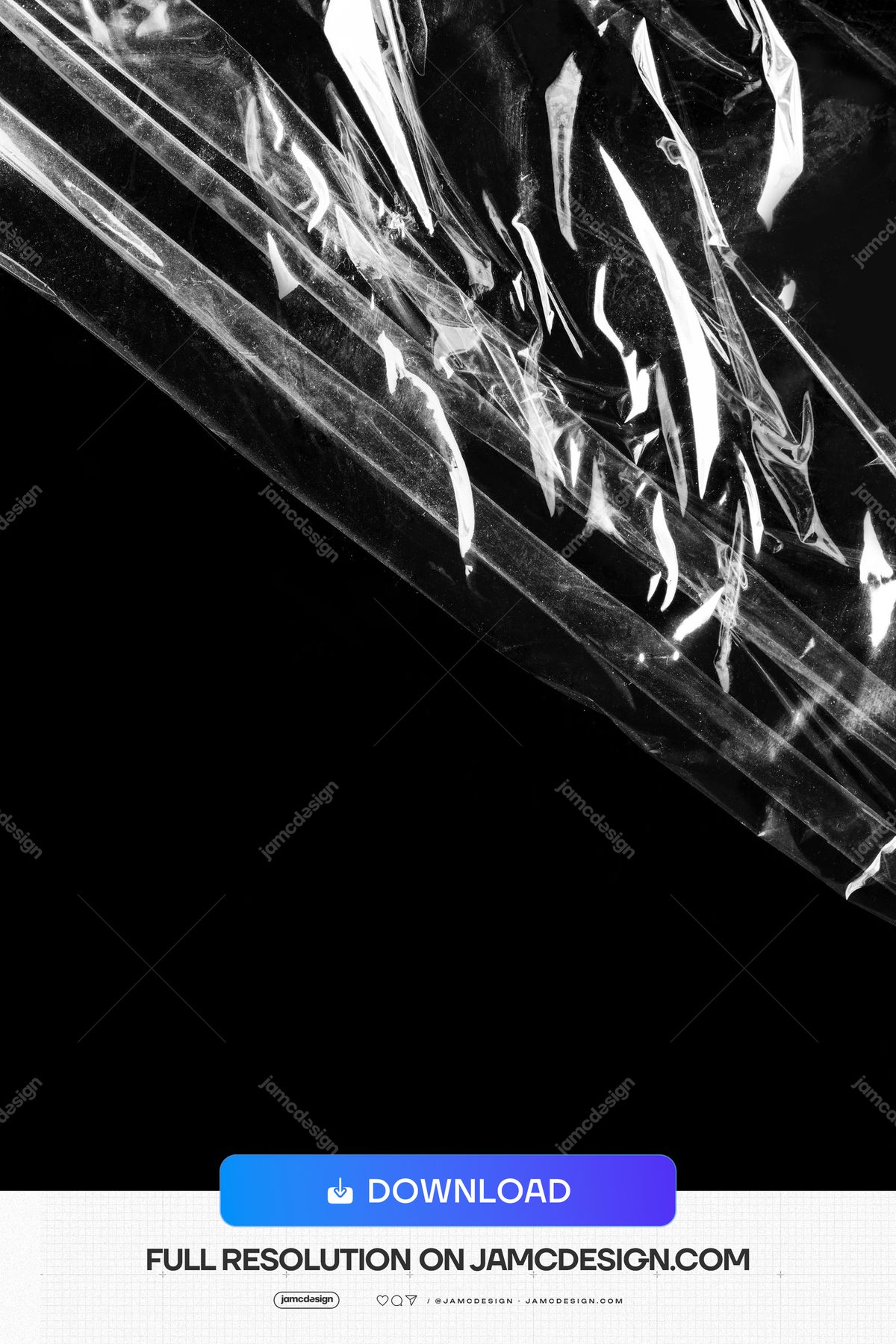 Crumpled Plastic Texture With White Reflections. This JPG texture pairs glossy, crumpled plastic with sharp white reflections and angular light streaks against — Additional preview