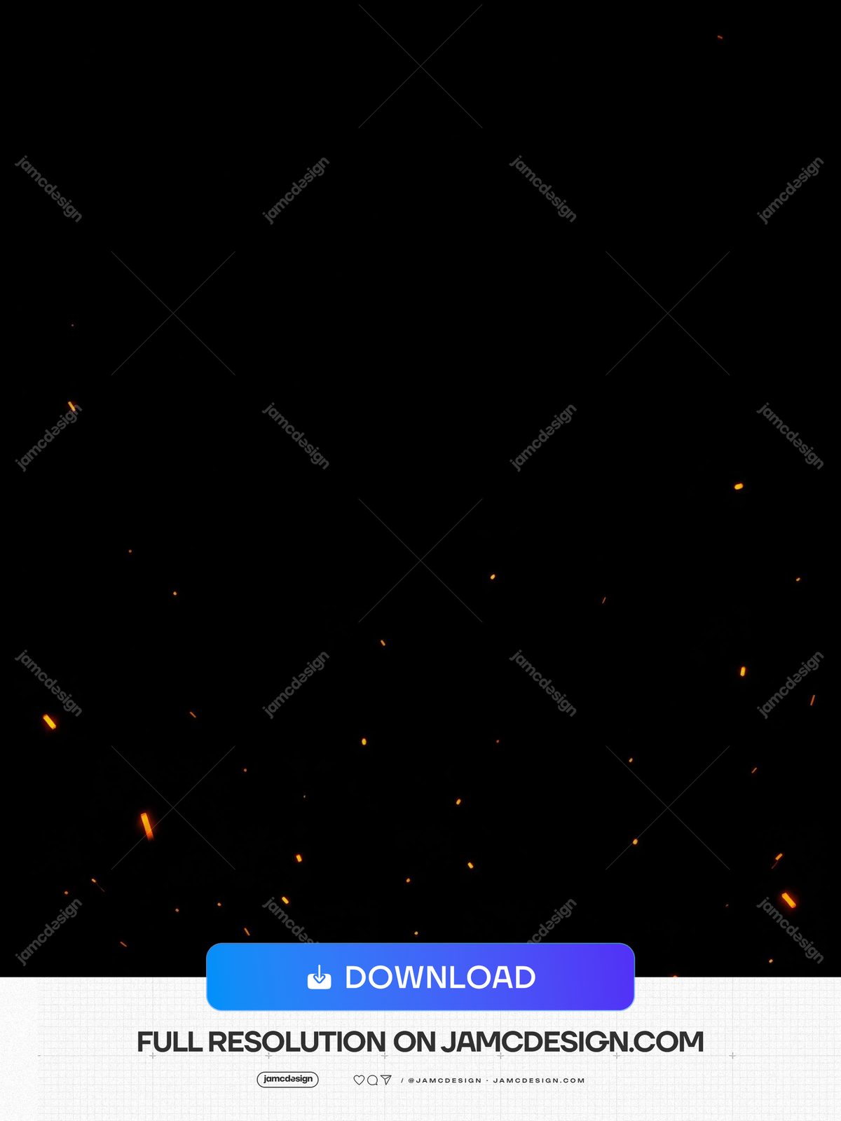 Dramatic Ember Cloud On Black Background Texture. JPG texture showing sparse orange ember sparks scattered across a deep black background — Additional preview