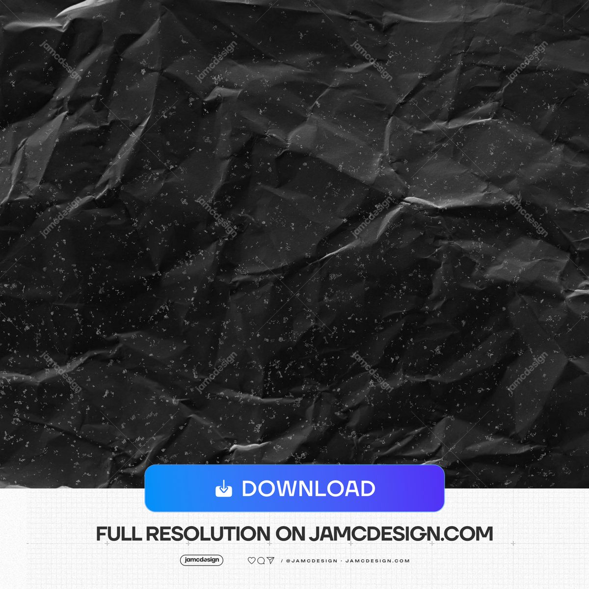 Black Crumpled Paper Texture. This JPG texture shows heavily crumpled black paper with sharp folds, scattered pale flecks and a distressed monochrome surface — Additional preview